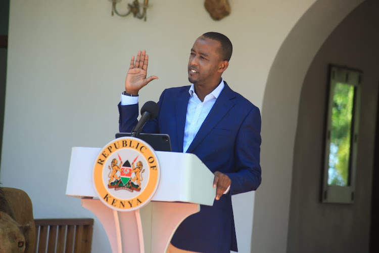 State House spokesperson Hussein Mohammed at State House Mombasa on July 26, 2023