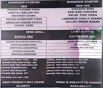 Express By AB's menu 