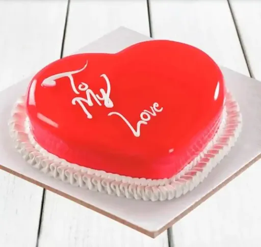 Strawberry Red Heart Cake [1 Kg]