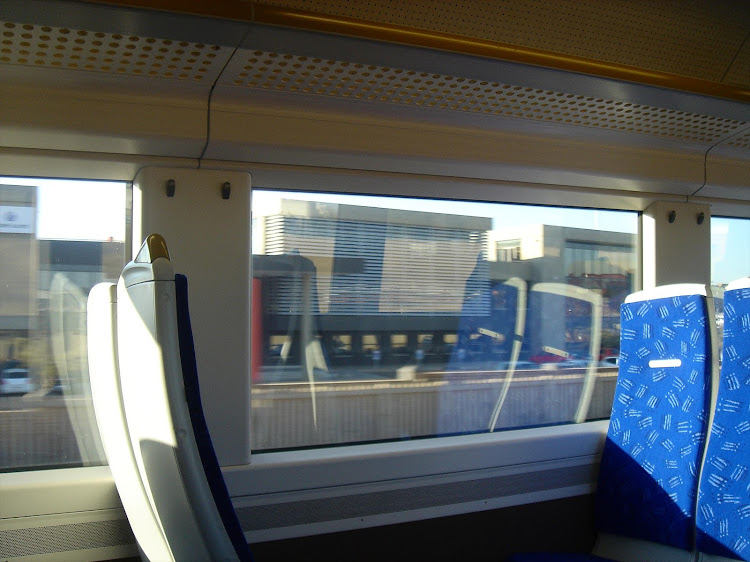 Inside the Gautrain.