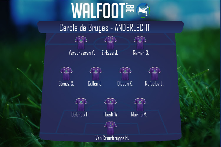 Composition Anderlecht | Cercle de Bruges - Anderlecht (15/08/2021)