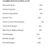 Gourmet Burgers & More @ 229 menu 1