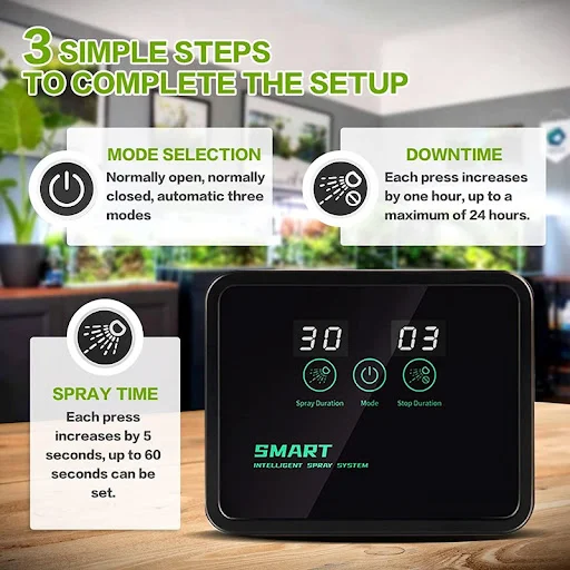 Terrarium Fogger Misting System Rainforest Sprayer Indoor Plant Watering System Automatic Misting for Reptiles Chameleon