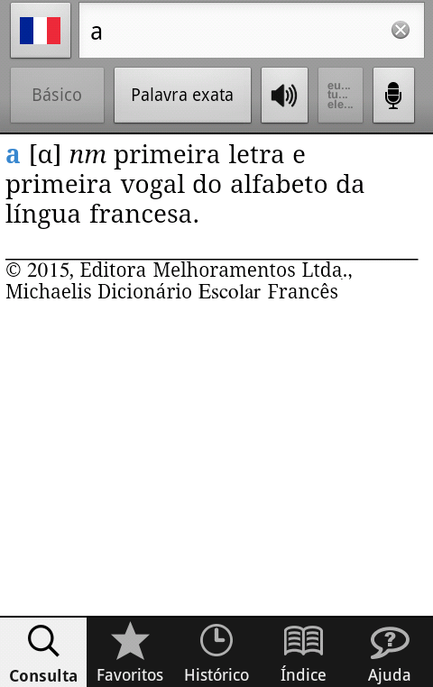 Android application Michaelis Escolar Francês screenshort