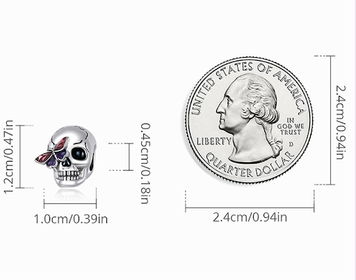 Title 9, Retro Skull DIY Beads Loose for Jewelry Making....