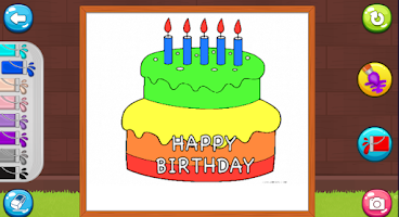 birthday cake coloring book Screenshot