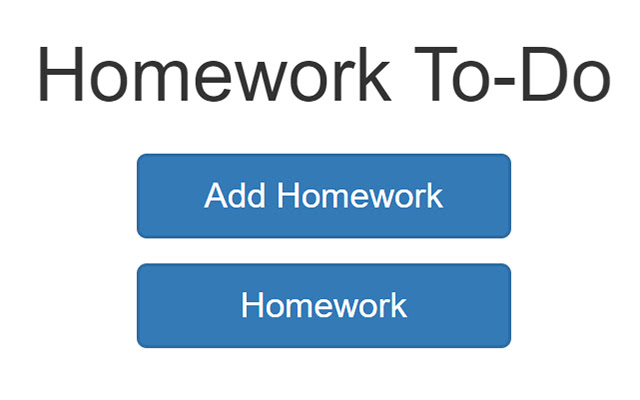 Homework Todo chrome extension