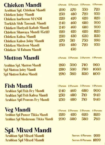 Mandi Go menu 