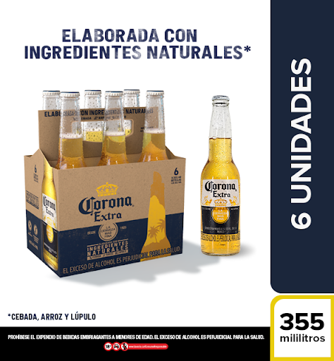 Cerveza Corona Nacional Six Pack X355 Ml X 6 Und