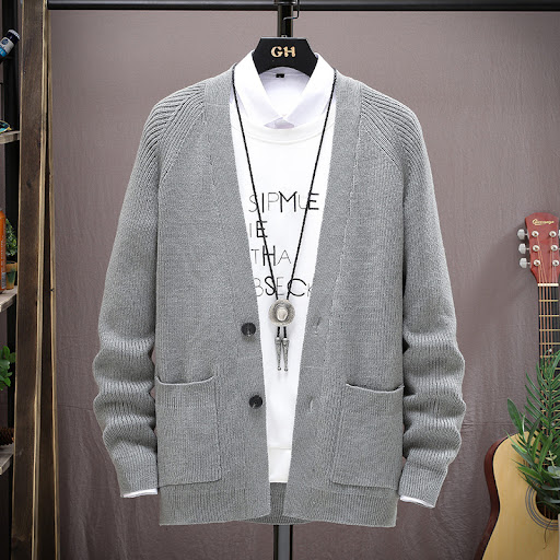 Title 6, Mens Stand-up Collar Sweater Coat, warm and ve...