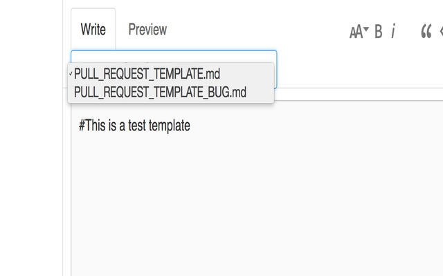 Github PR Template Picker Preview image 1