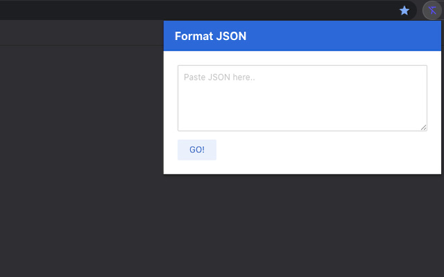 Format JSON chrome extension