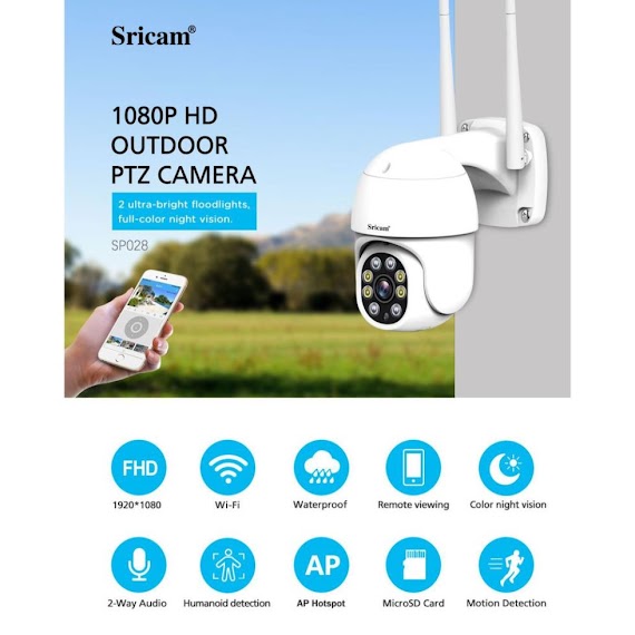 Camera Srihome Sp028 Wifi Không Dây Ngoài Trời