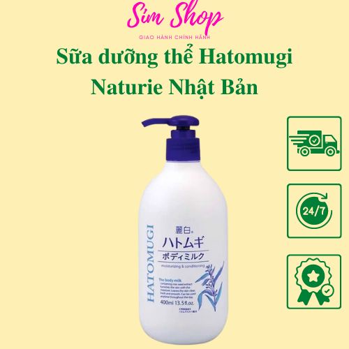 Sữa Dưỡng Thể Hatomugi Simshop20 Trắng Da Chống Nắng Từ Hạt Ý Dĩ Naturie Nhật Bản 250 Ml