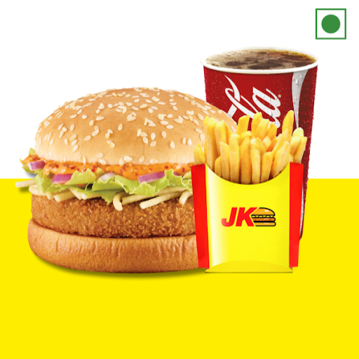 Schezwan Burger + Fries + Coke (300 Ml)