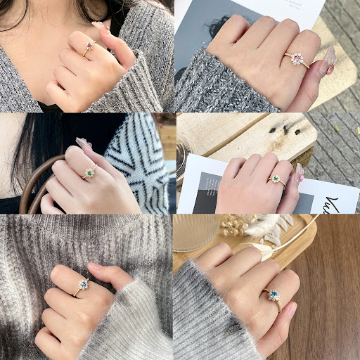 Title 6, Personalized Inlaid Natural Stone Color Gemston...