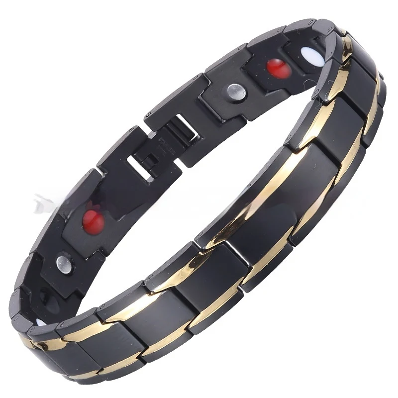 Bevel Bottom 4-in-1 Magnetarmband Vakuumplattiert, Mehrfachnutzen, Stilvolles Design, Alltagskomfort und Magnetfeldtherapie.