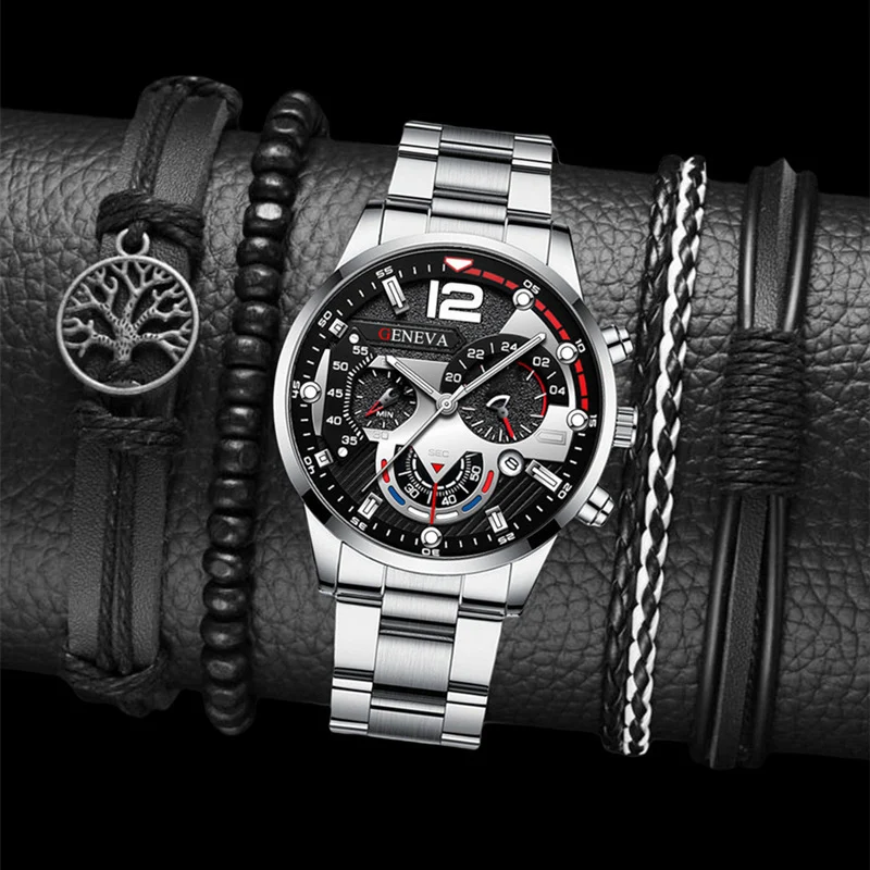 Reloj Calendario Ginebra para Negocios de Moda Organiza Tu Tiempo con Elegancia y Precisión Diseño Suizo para el Profesional Moderno