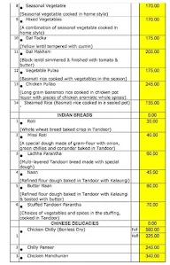 Badkhal Lake Restaurant menu 3