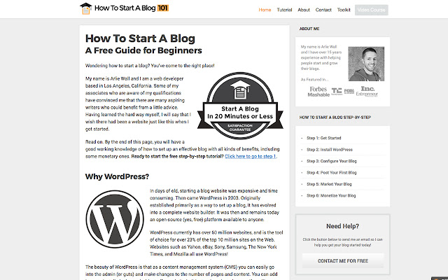 How To Start A Blog 101 chrome extension