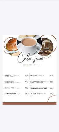Cafe Irani Chai & Bun Maska menu 1