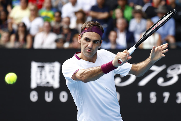 Roger Federer of Switzerland in action during his men's singles quarterfinal match against Tennys Sandgren of the US at the 2020 Australian Open at Melbourne Park in Melbourne, Australia, January 28 2020. Picture: MIKE OWNE/GETTY IMAGES