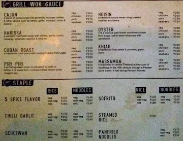 Shanghai Salsa menu 