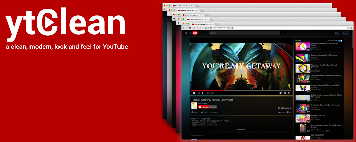 ytClean | Modern YouTube Theme marquee promo image