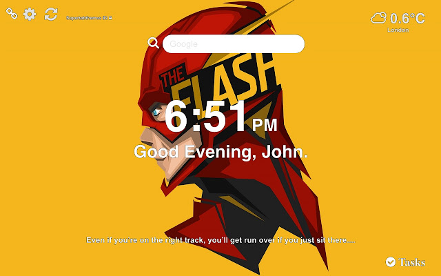 The Flash Wallpaper Tab Theme