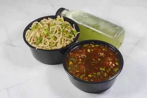 Manchurian Gravy With Choice Of Noodle + Virgin Mojito