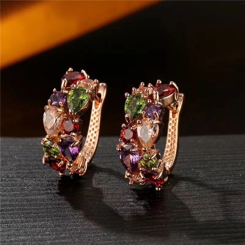 Diamond Crystal Zircon Ear Clip oorbellen voor dames, betaalbare luxe en dagelijkse elegantie.
