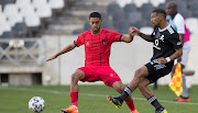 Ebrahim Seedat of TS Galaxy FC during the DStv Premiership match between TS Galaxy and Orlando Pirates at Mbombela Stadium on May 30, 2021 in Nelspruit, South Africa.