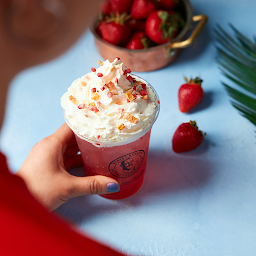 Strawberry Rose and Lemon Italian Soda