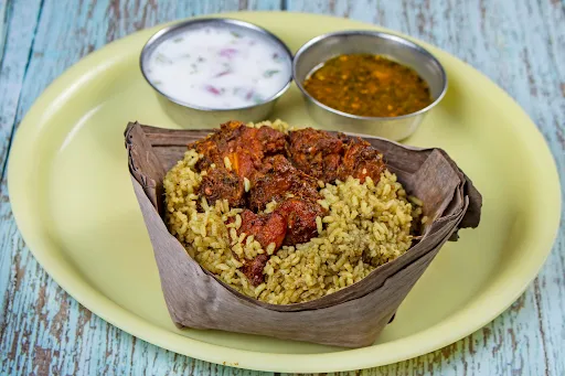 Chicken Biriyani With Kebab