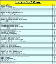 The Sandwich House menu 1