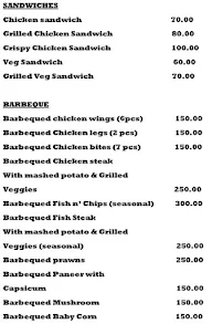 Sinclair's Barbeque menu 2