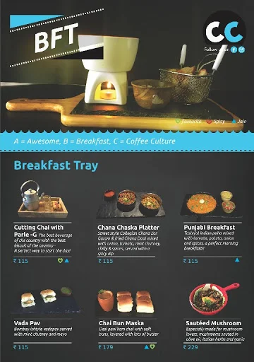 Coffee Culture menu 