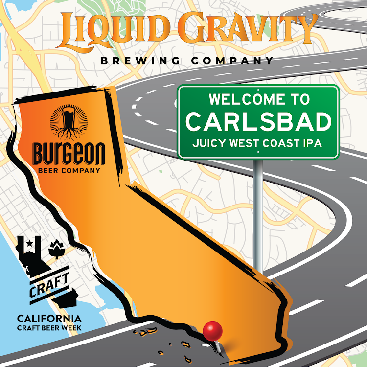 Logo of Liquid Gravity Welcome to Carlsbad (Burgeon Collab)