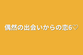 偶然の出会いからの恋6♡