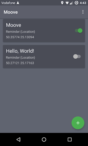 Moove - Location reminder