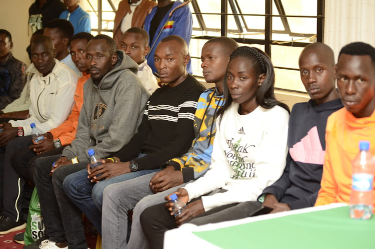 Some athletes who attended the consultative forum in Kapsabent, Nandi county