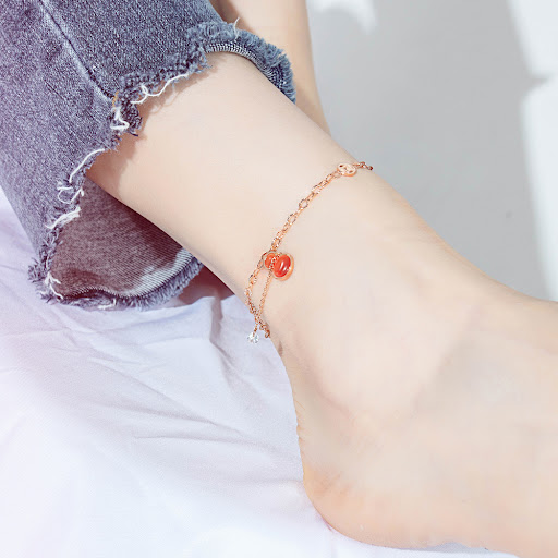 Title 10, Fashion Niche Design Gourd Titanium Steel Ankle...