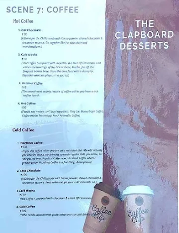 TCD- The Clapboard Desserts menu 