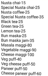 Nusta Chai menu 1