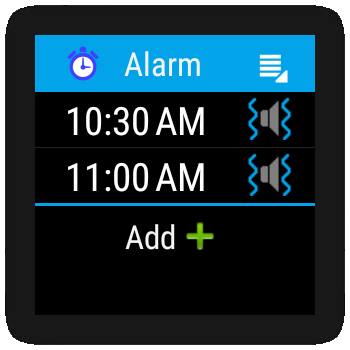 Alarm clock for android wear