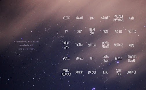 Download Space Word Wallpaper theme APK for PC