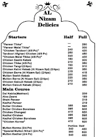 Al Nizam Delicacies menu 3