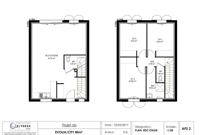  Vente Terrain + Maison - Terrain : 444m² - Maison : 75m² à Saint-Georges-d'Oléron (17190) 