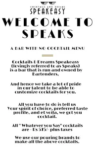 Cocktails & Dreams, Speakeasy menu 6