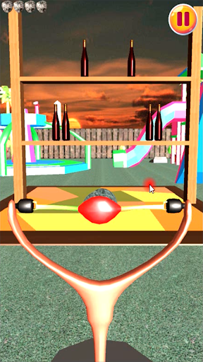 Slingshot 3D - 3D bottle breaking game